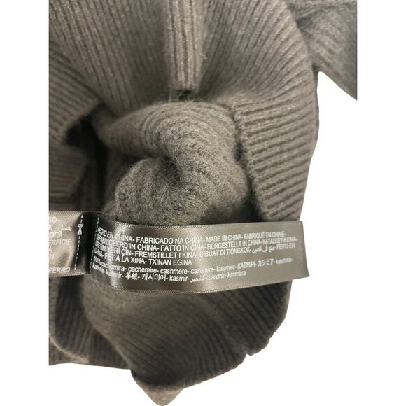 Massimo Dutti Womens Cashmere Sweater M Medium Gray TurtleNeck 5687/605 NWT - Picture 7 of 10